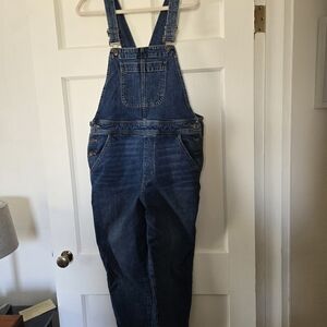 J. Crew Cropped Straight Leg Denim Overalls